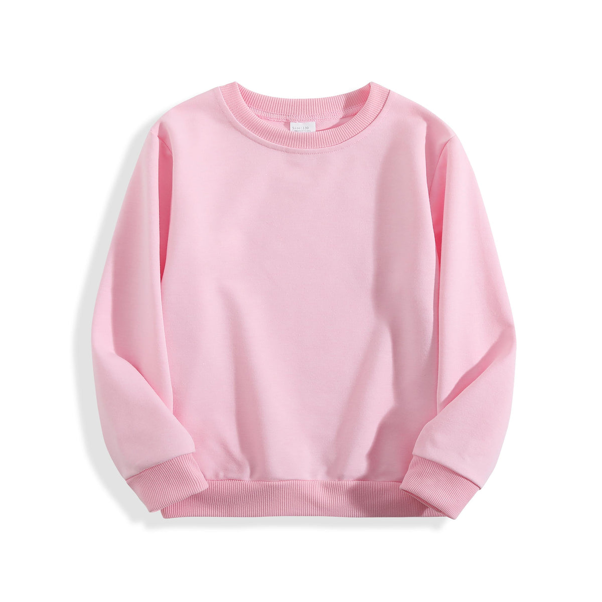 Holafish DG504 plain pink kids crewneck sweatshirt