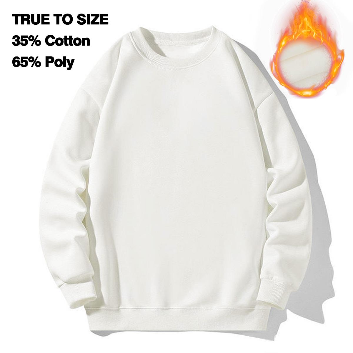 Holafish H70 plain white unisex crewneck sweatshirt