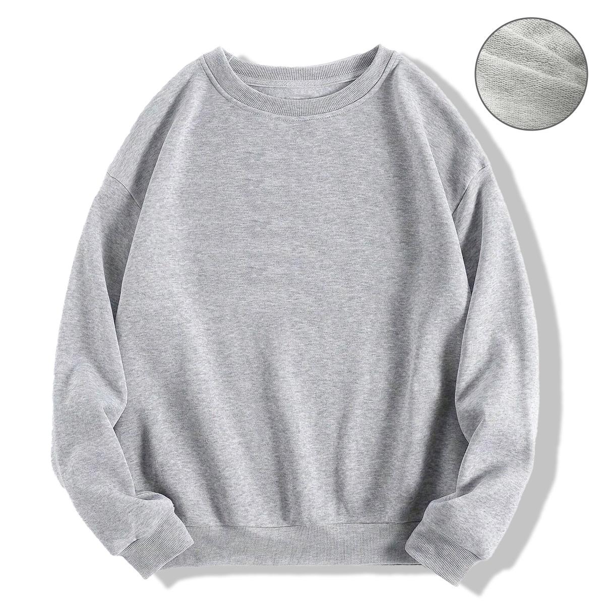 Holafish H70 plain light grey unisex crewneck sweatshirt