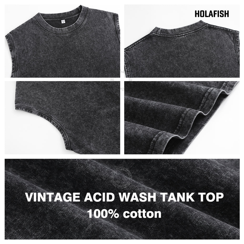 Holafish 3Pack Acid Wash Tank Top Womens Loose Fit Casual Flowy Tank Tops Crew Neck Trendy Sleeveless Summer Tops Clothes Spring Outfits 2026