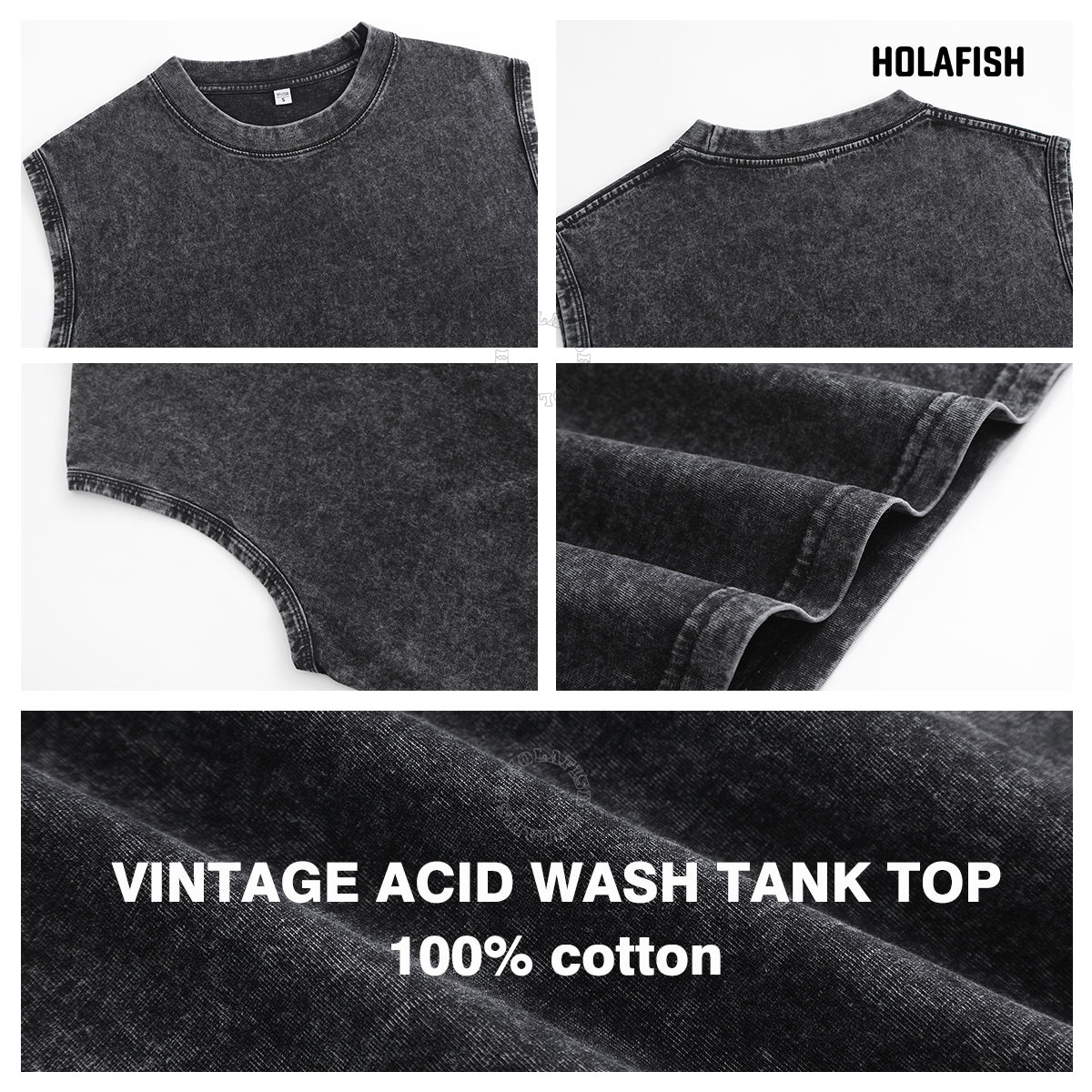 Holafish 3Pack Acid Wash Tank Top Womens Loose Fit Casual Flowy Tank Tops Crew Neck Trendy Sleeveless Summer Tops Clothes Spring Outfits 2026