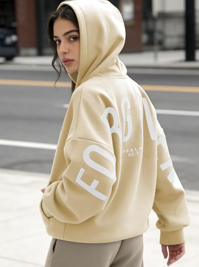 Unisex Y2K Vintage Slogan Oversized Hoodie Retro 2000s Streetwear Casual Edgy Pullover for Daily Outfits