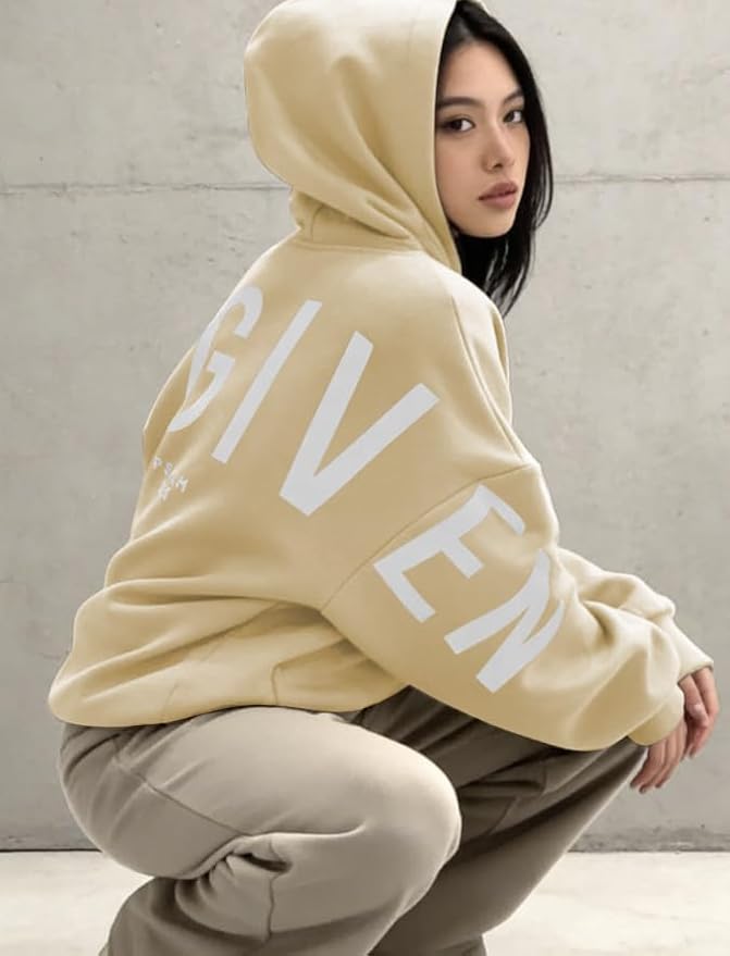 Unisex Y2K Vintage Slogan Oversized Hoodie Retro 2000s Streetwear Casual Edgy Pullover for Daily Outfits