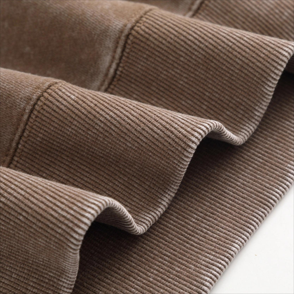 Holafish Acid-Wash Hoodie, 89, Coffee, cuff fabric detail.