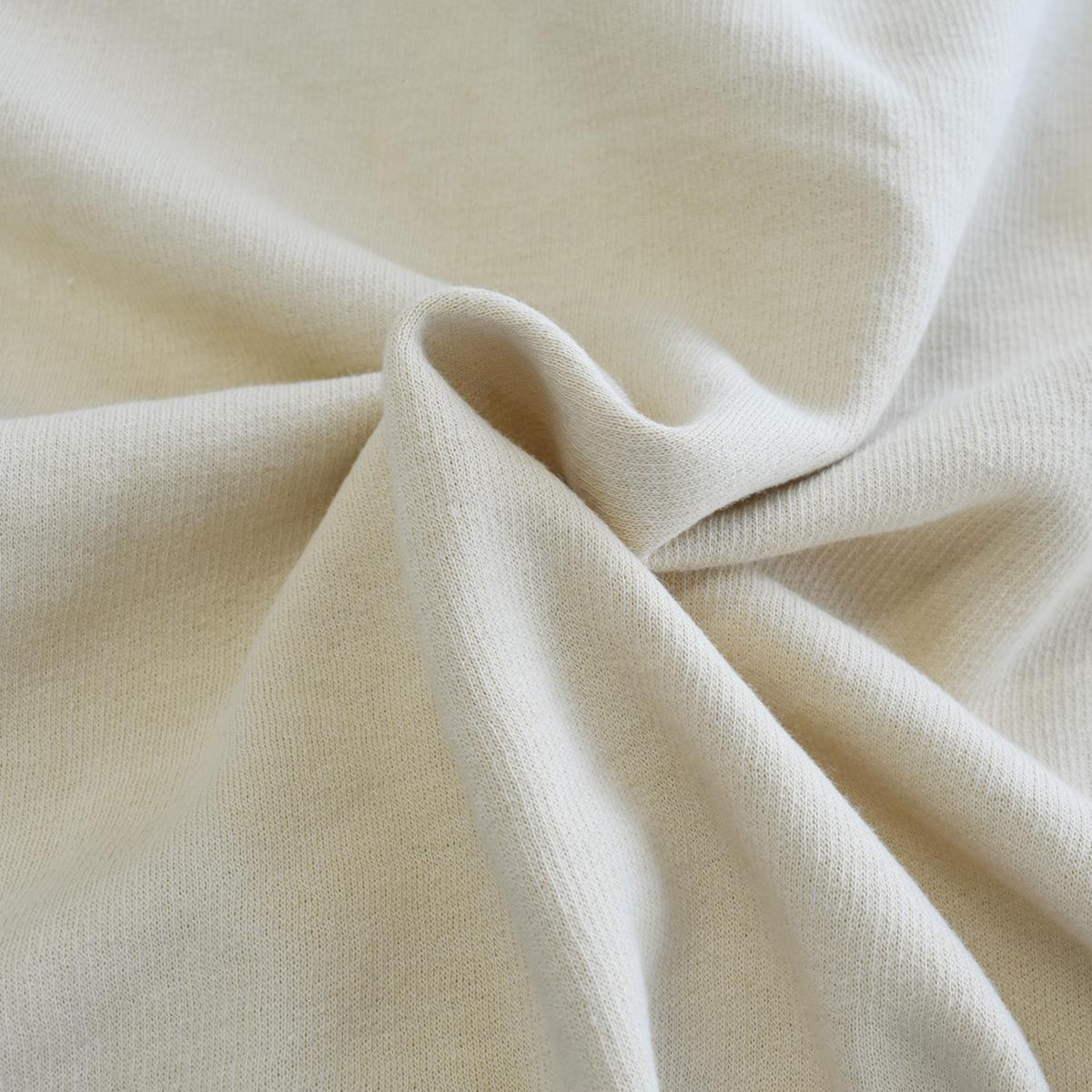 Holafish Everyday Fleece Hoodie, No Print, Sand, fabric texture detail.